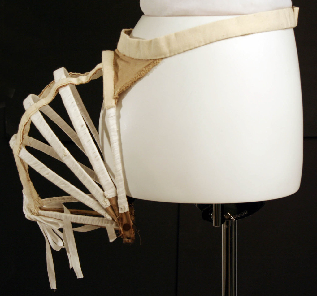 1882 bustle. American. Steel, cotton. metmuseum