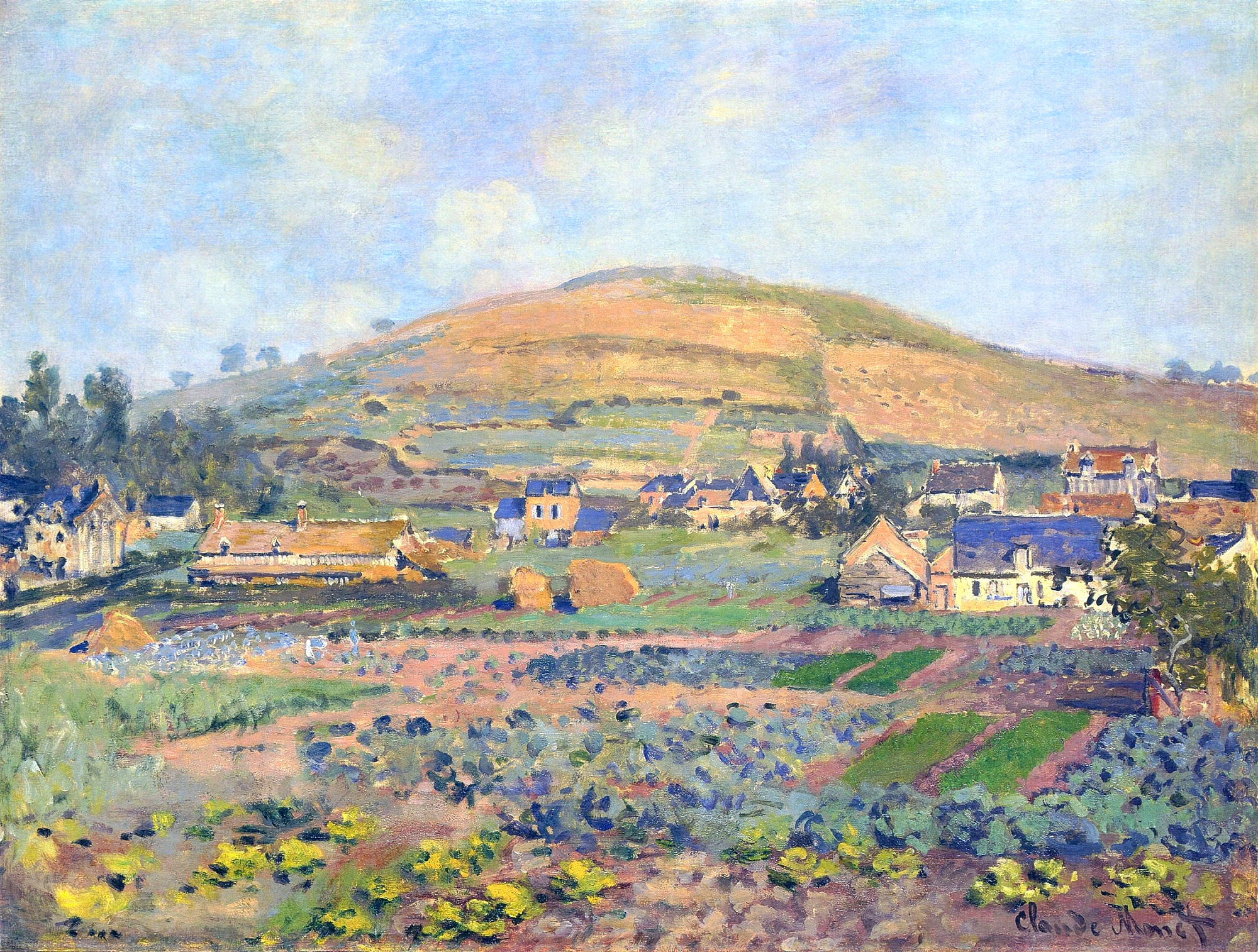 The Mount Riboudet in Rouen at Spring by Claude Monet, 1872