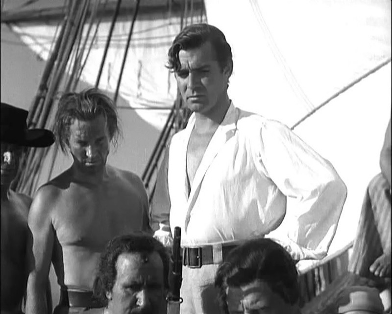 Clark Gable as Fletcher Christian in a screenshot from the trailer for the film Mutiny on the Bounty., 1935