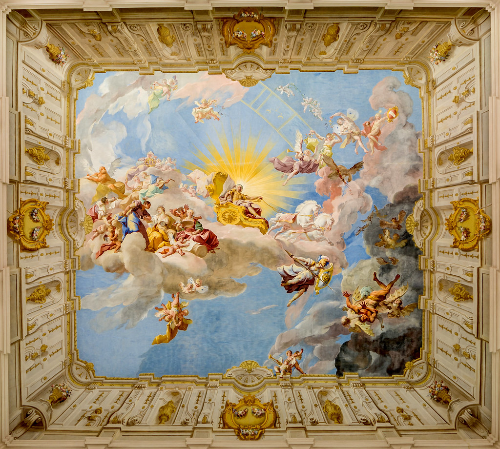 Apotheosis of Emperor Charles VI by Paul Troger, 1739 in Göttweig Abbey, Austria. Credit Uoaei1