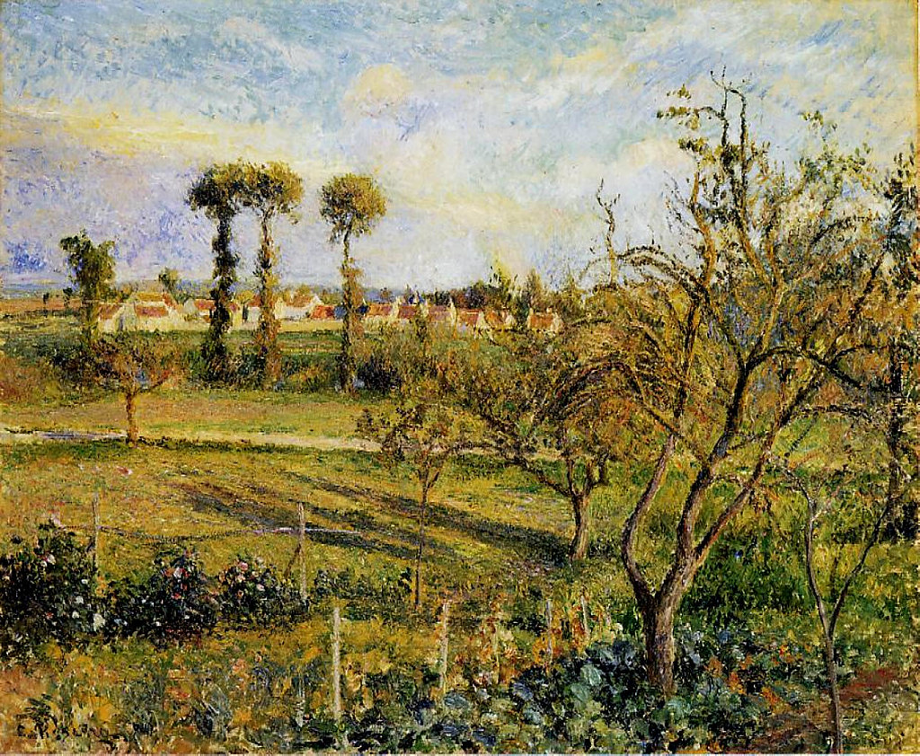 Sunset at Valhermeil, near Pontoise by Camille Pissarro, 1880
