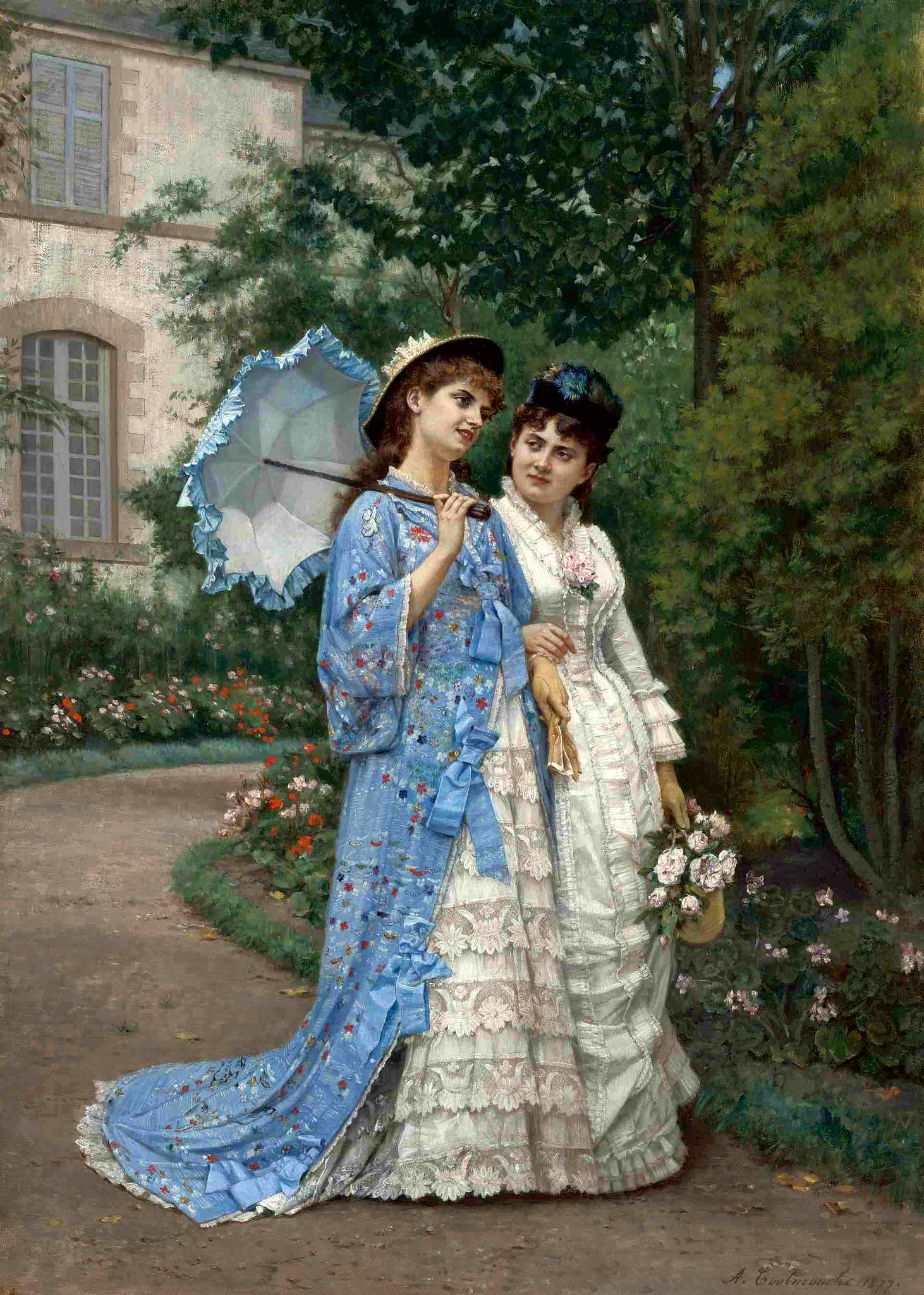 A Garden Stroll by Auguste Toulmuche, 1877