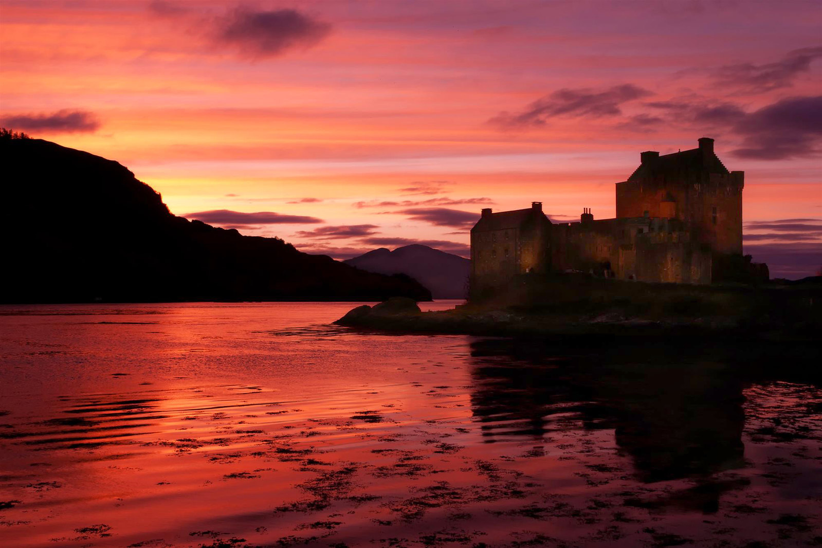Eilean Donan Castle Sunset. Credit H Matthew Howarth
