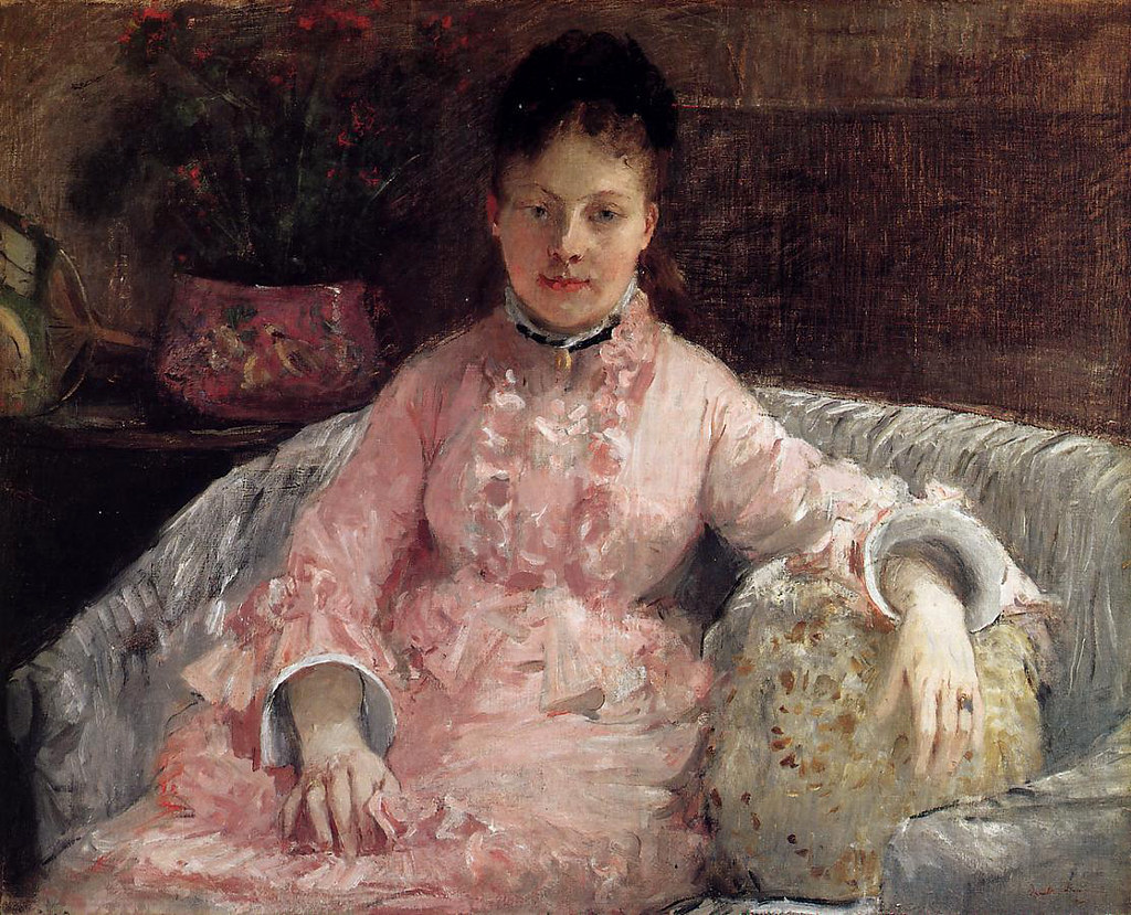 The Pink Dress by Berthe Morisot, c.1870