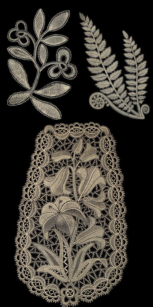 Examples of Honiton Lace from Honiton, Devon