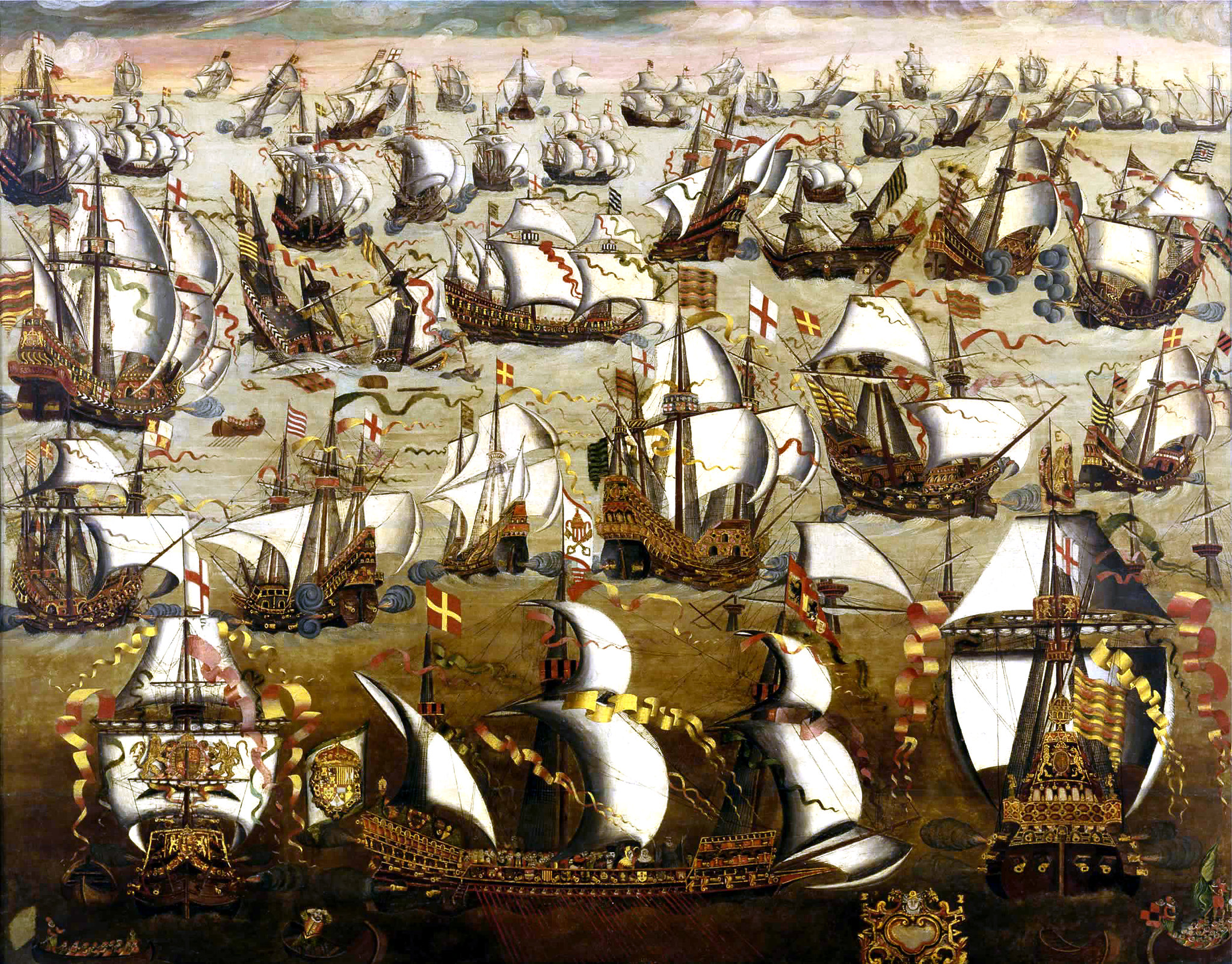 English ships and the Spanish Armada, August 1588