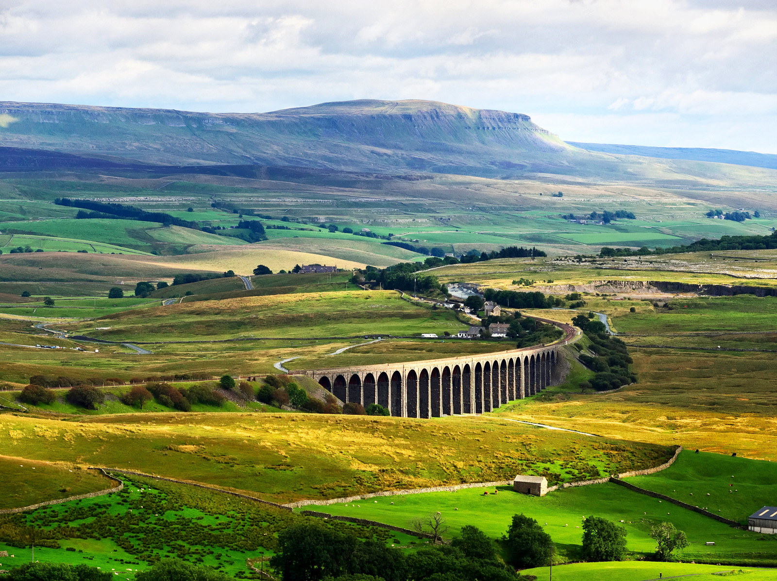 Ribblehead Viaduct crossing Ribbledale