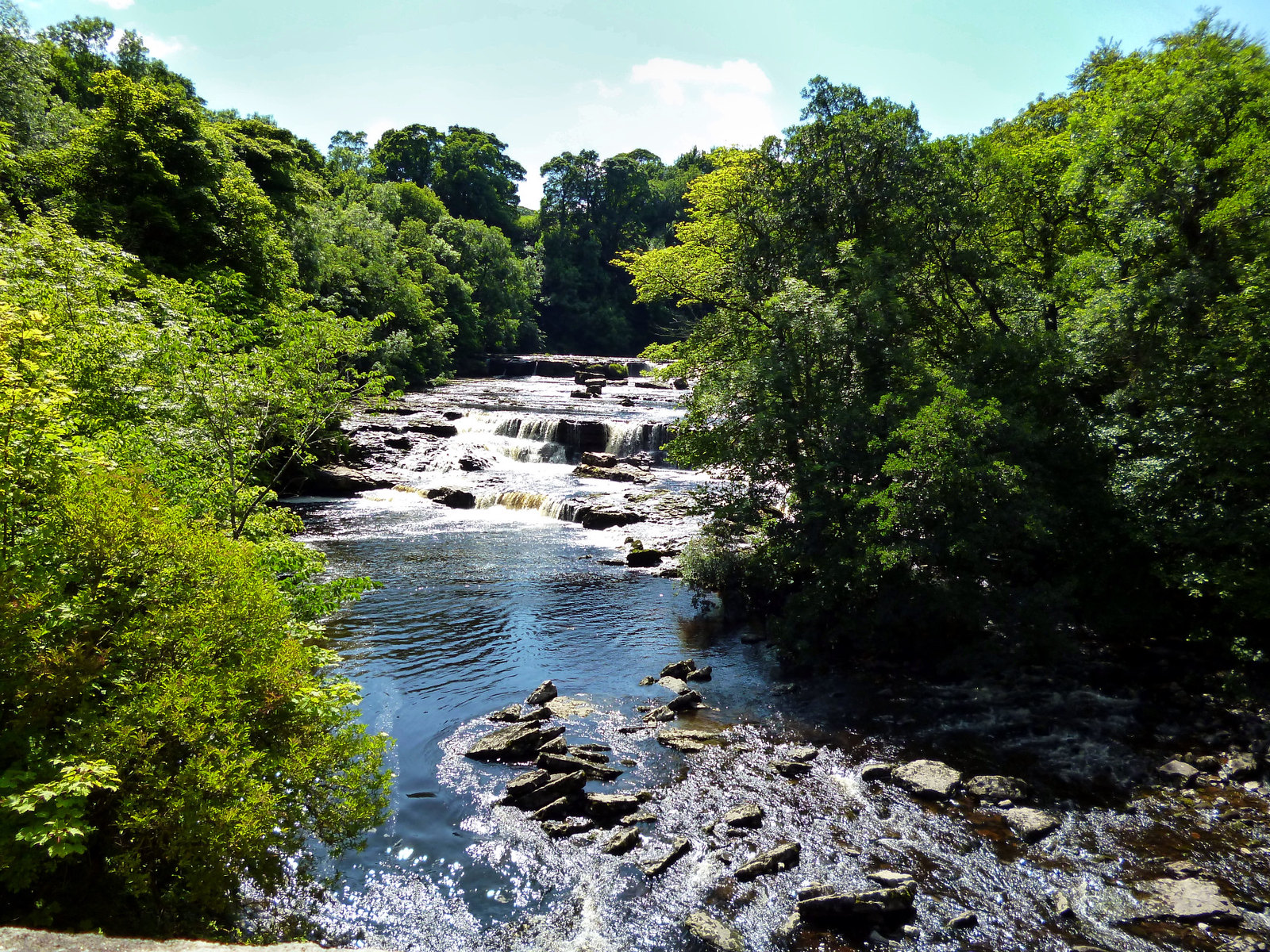 Aysgarth Falls on the descent into Wensleydale. Credit Dave_S