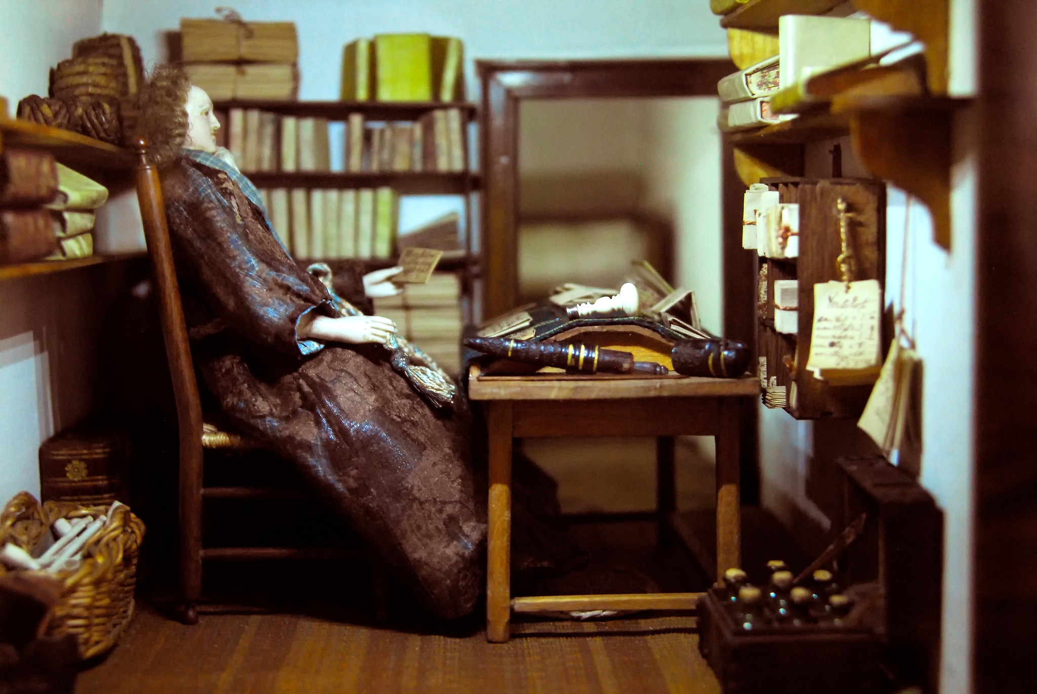 The Comptoir (office) in the dollhouse of Petronella de la Court, Amsterdam 1670-1680