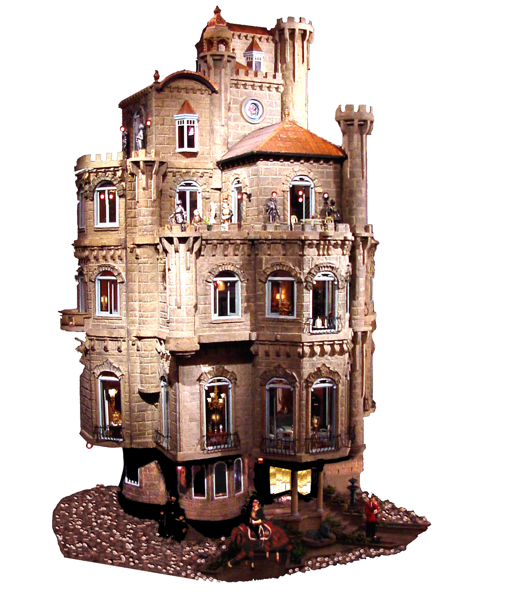 Exterior of the Astolat Dollhouse Castle, built between 1976 and 1986 in USA. Credit Dr Michael and Lois Freeman