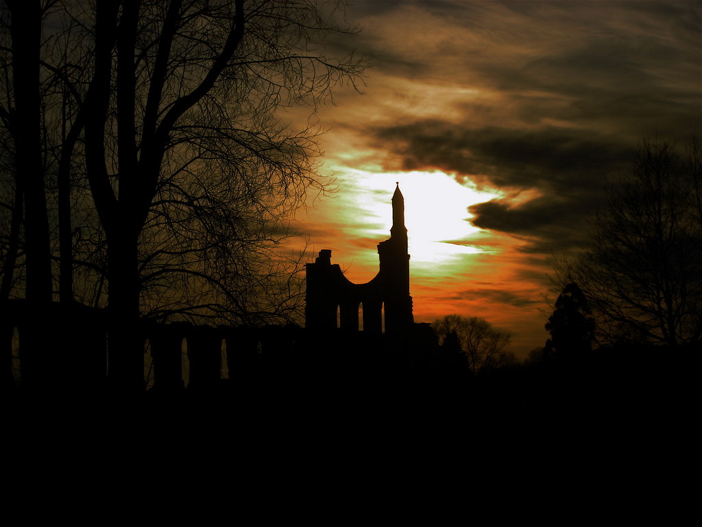 Byland Abbey Sunset. Credit Willj