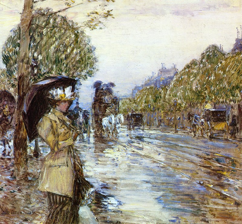 Rainy Day, Paris by Frederick Childe Hassam - 1893