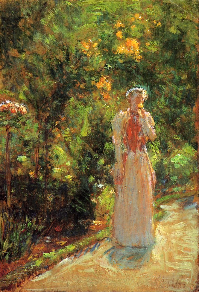 Mrs. Hassam in the Garden by Frederick Childe Hassam - 1888