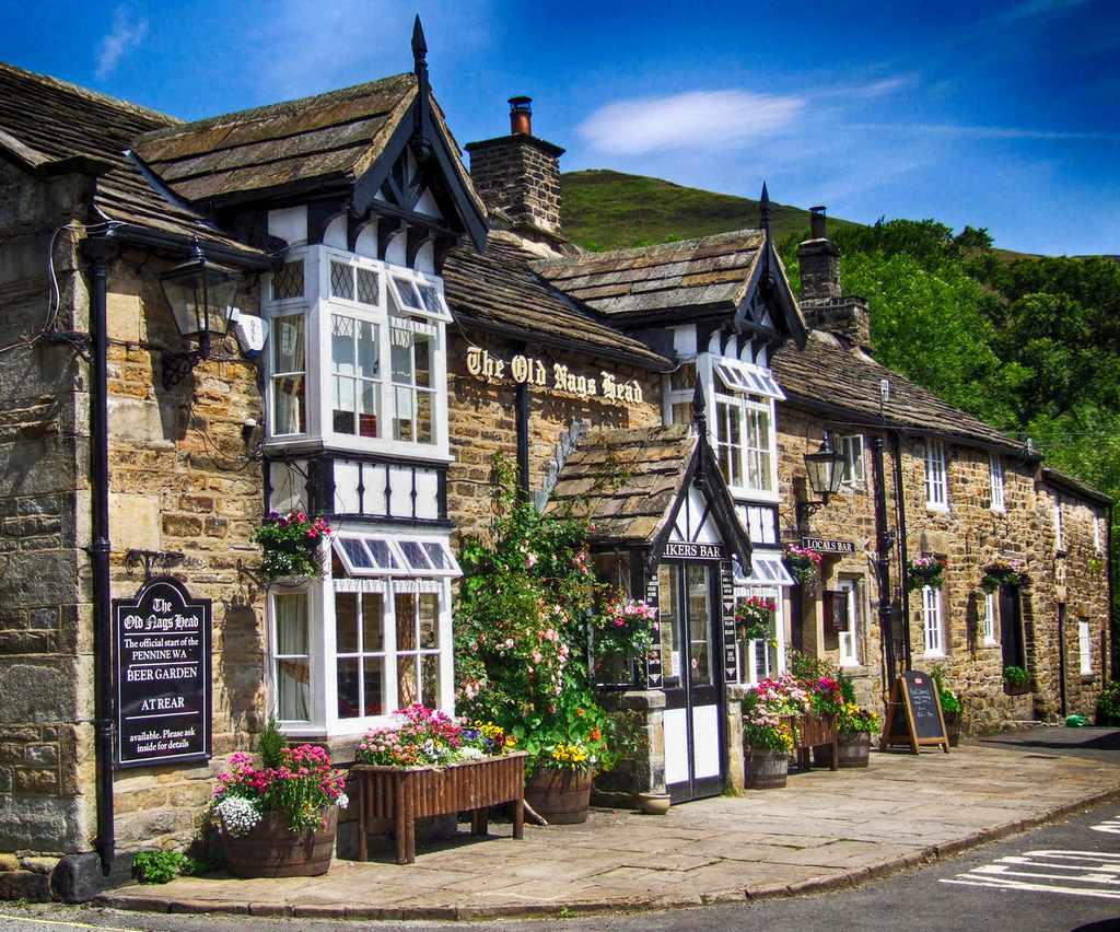 The Old Nags Head at Edale in the Derbyshire Peak District. Credit Clem Rutter