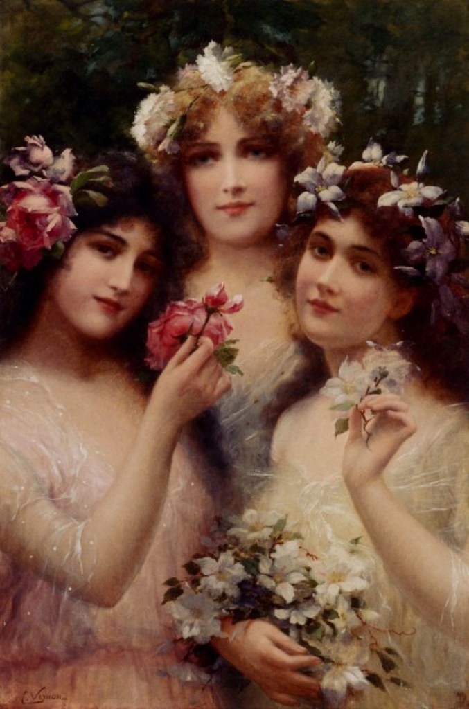 The Three Graces by Emile Vernon - Date unknown