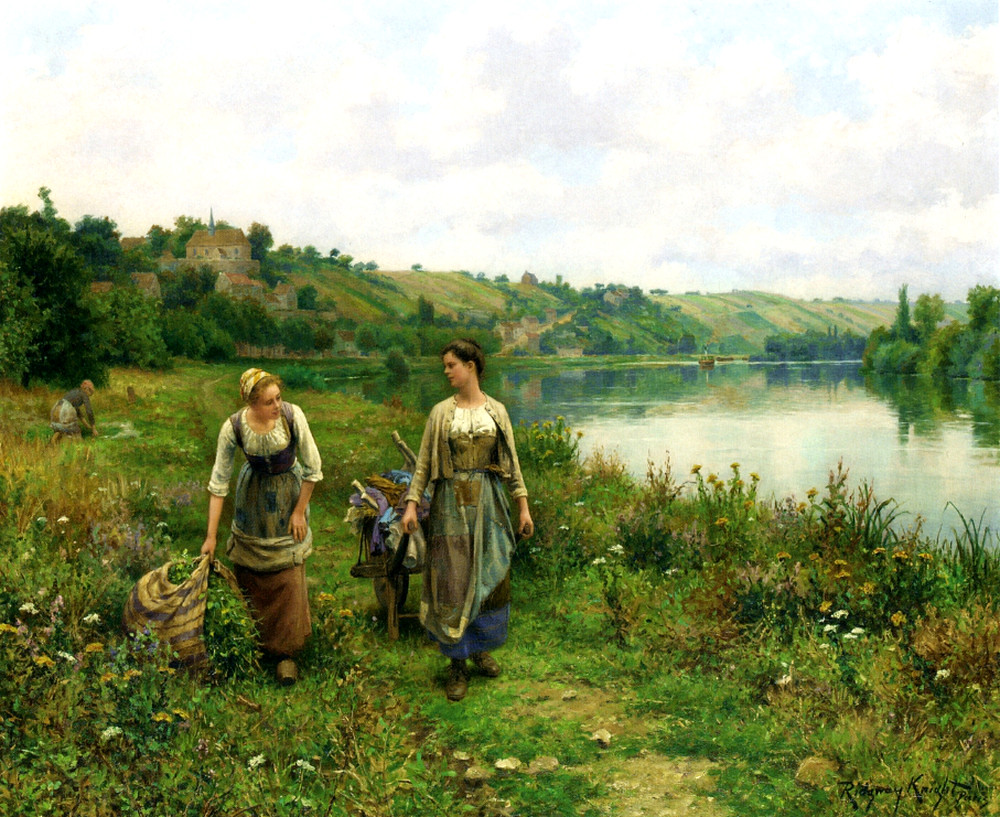 The Seine at Vernon by Daniel Ridgway Knight