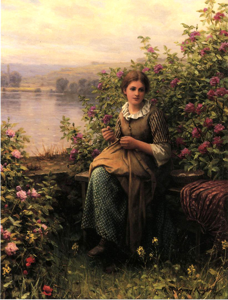 Mending by Daniel Ridgway Knight