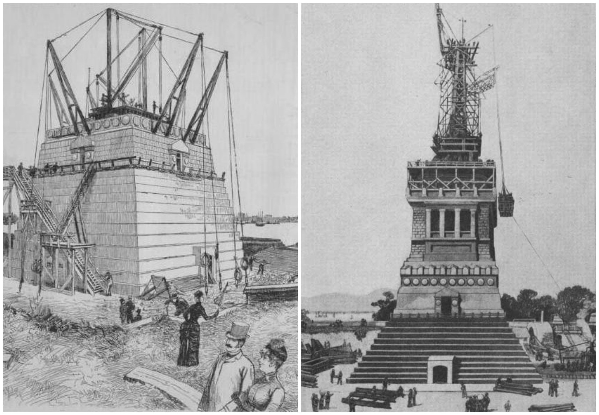 The American Committee charged with building the pedestal for the Statue of Liberty didn't complete it until May 1886—10 years after the centennial of the Declaration of Independence.