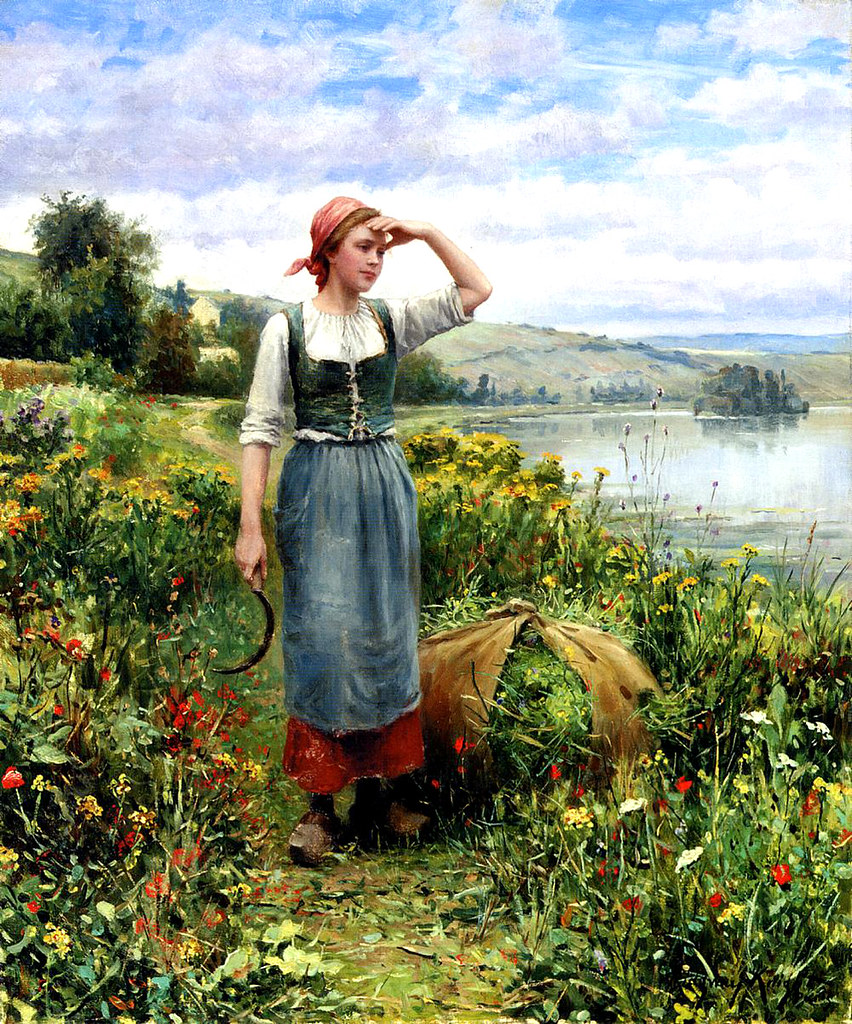 A Field of Flowers by Daniel Ridgway Knight