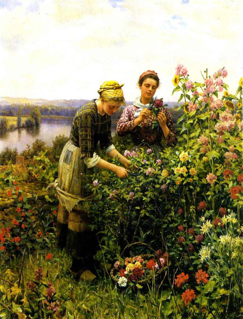 Flower Girls by Daniel Ridgway Knight