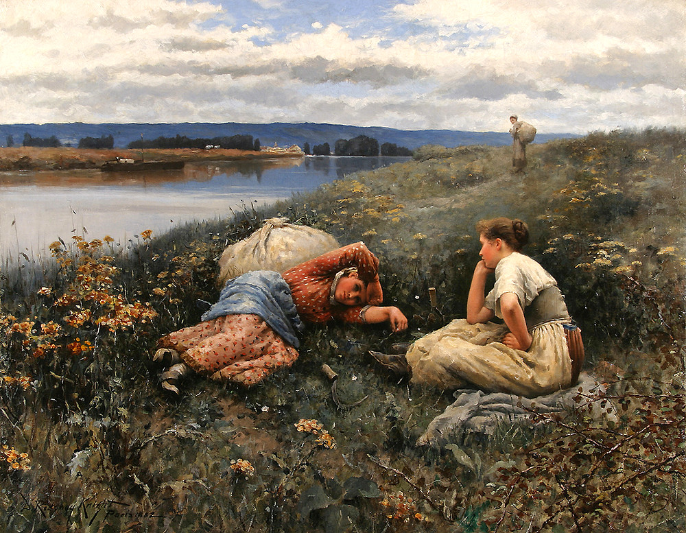 The Siesta by Daniel Ridgway Knight - 1882