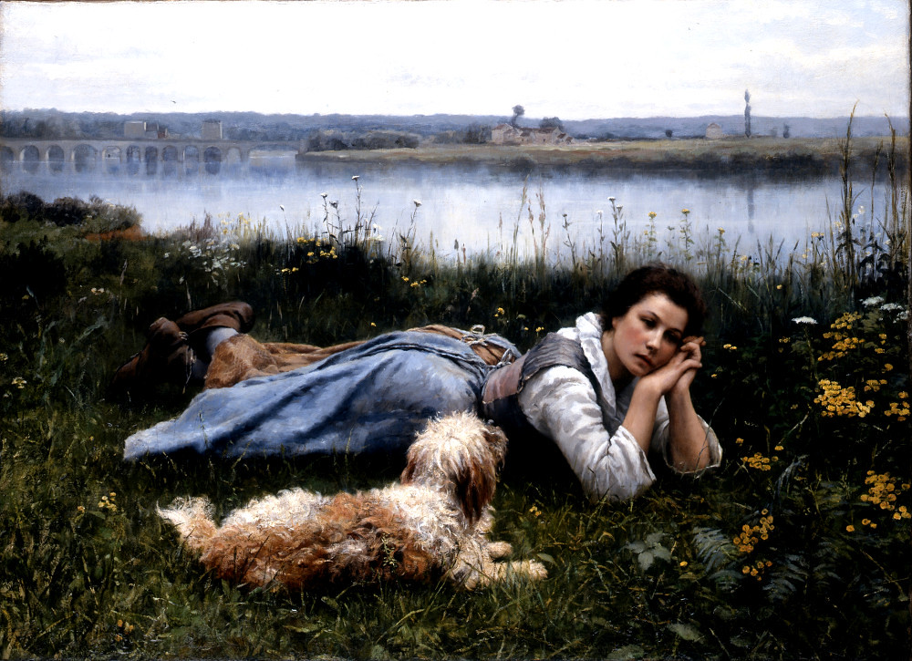 Reverie by Daniel Ridgway Knight, 1866