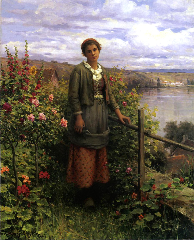 In Her Garden by Daniel Ridgway Knight