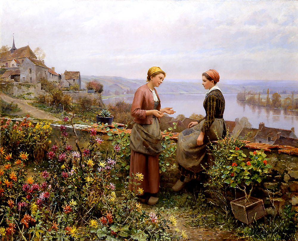 Confidence by Daniel Ridgway Knight - circa 1899