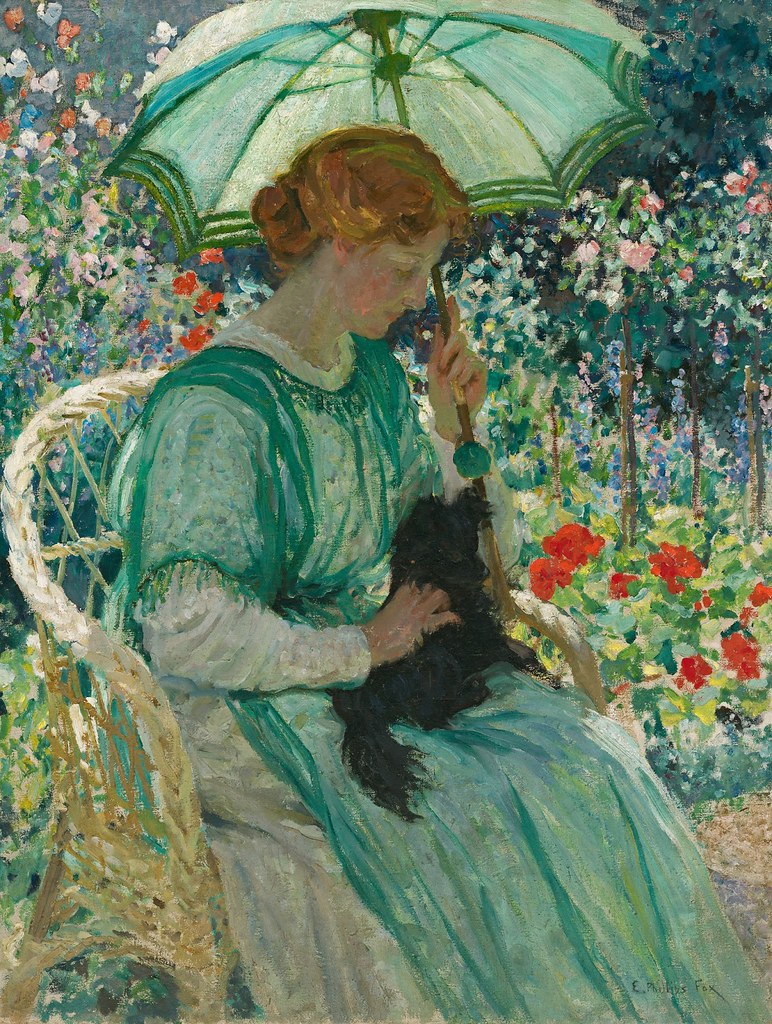 The green parasol by Emanuel Phillips Fox, 1912