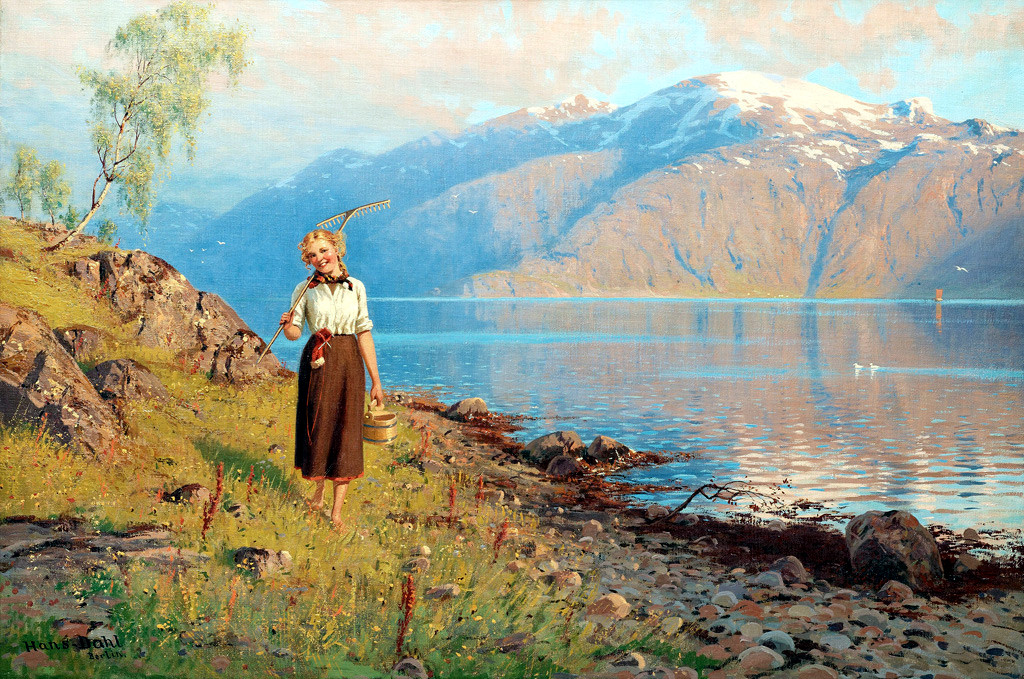 By the Fjord by Hans Dahl