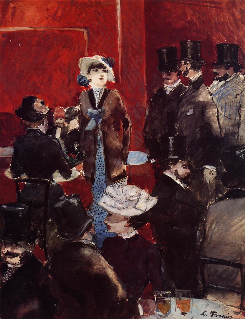 At the Cafe by Jean-Louis Forain - circa 1879