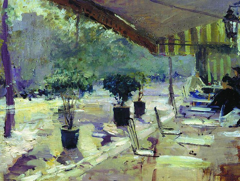 Parisian Cafe by Constantin Alexeevich Korovin