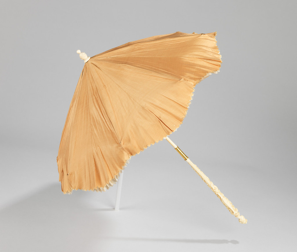 1868. French. Silk, icory, metal