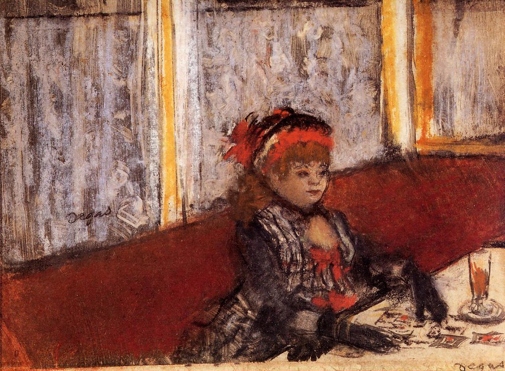 Woman in a Cafe by Edgar Degas - circa 1877