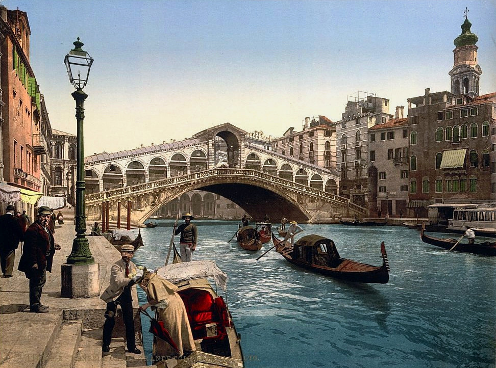 The Grand Canal with the Rialto Bridge, Venice, Italy
