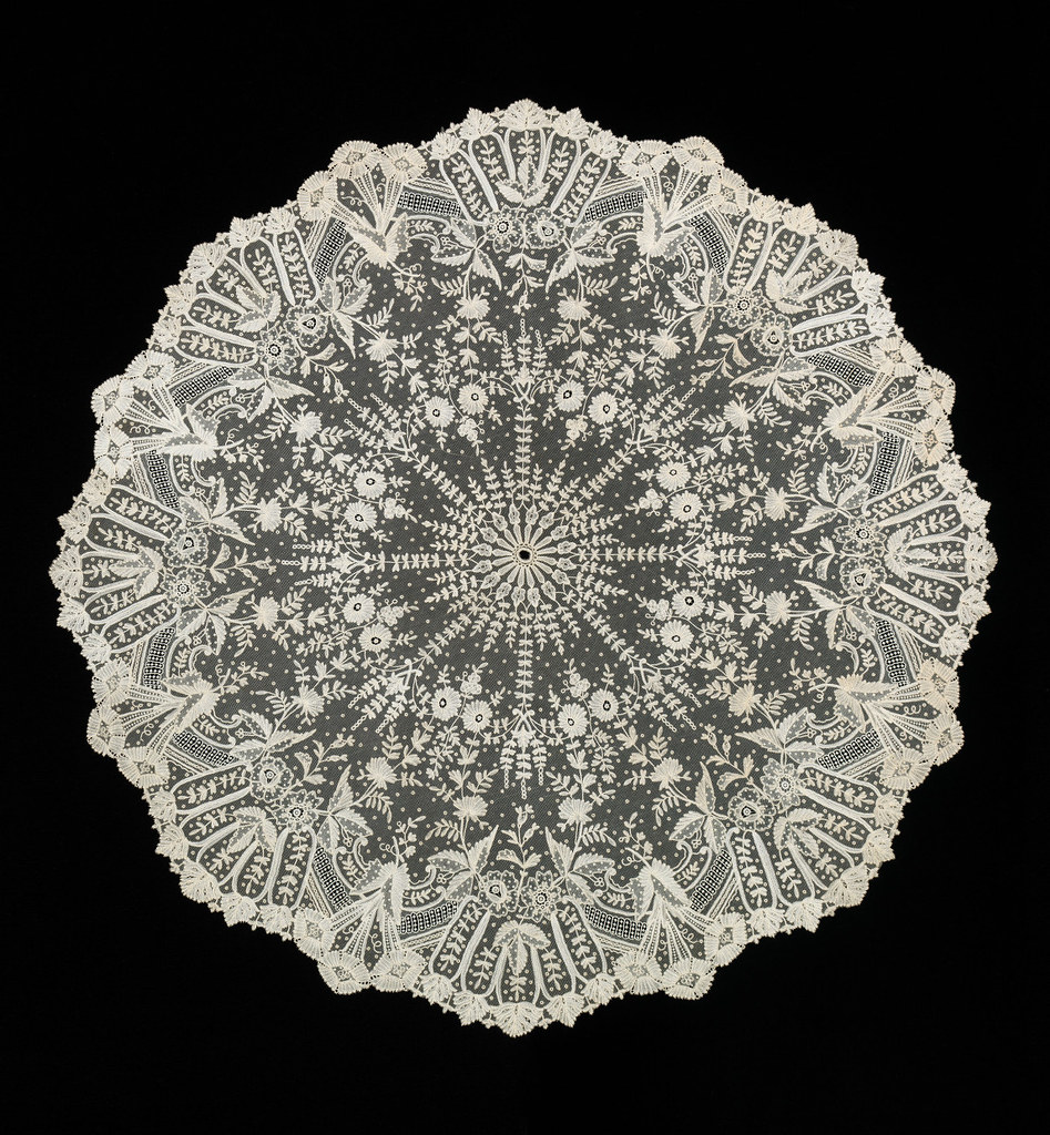 c. 1885. Belgian Net Lace Parasol