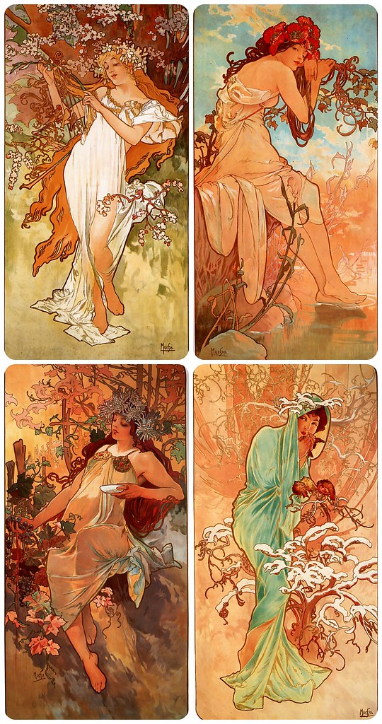 Spring, Summer, Autumn, and Winter by Alphonse much, 1896