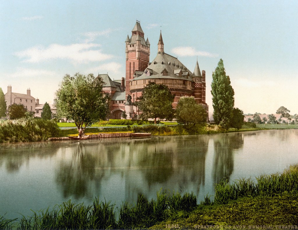 The first Shakespeare Memorial theatre complex, pictured in the 1890s