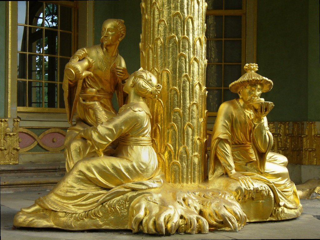 Group of tea drinking Chinese (Johann Gottlieb Heymüller) Chinese Tea House Chinese House Sanssouci. Credit Steffenheilfort