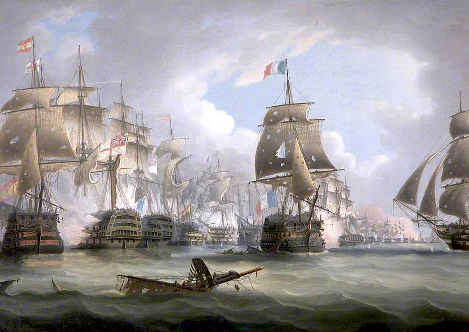 Battle of Trafalgar, 21 October 1805 by Thomas Buttersworth