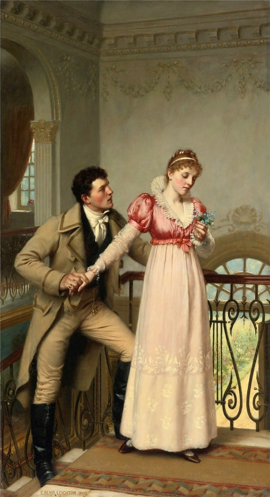 Yes or No? by Edmund Blair Leighton
