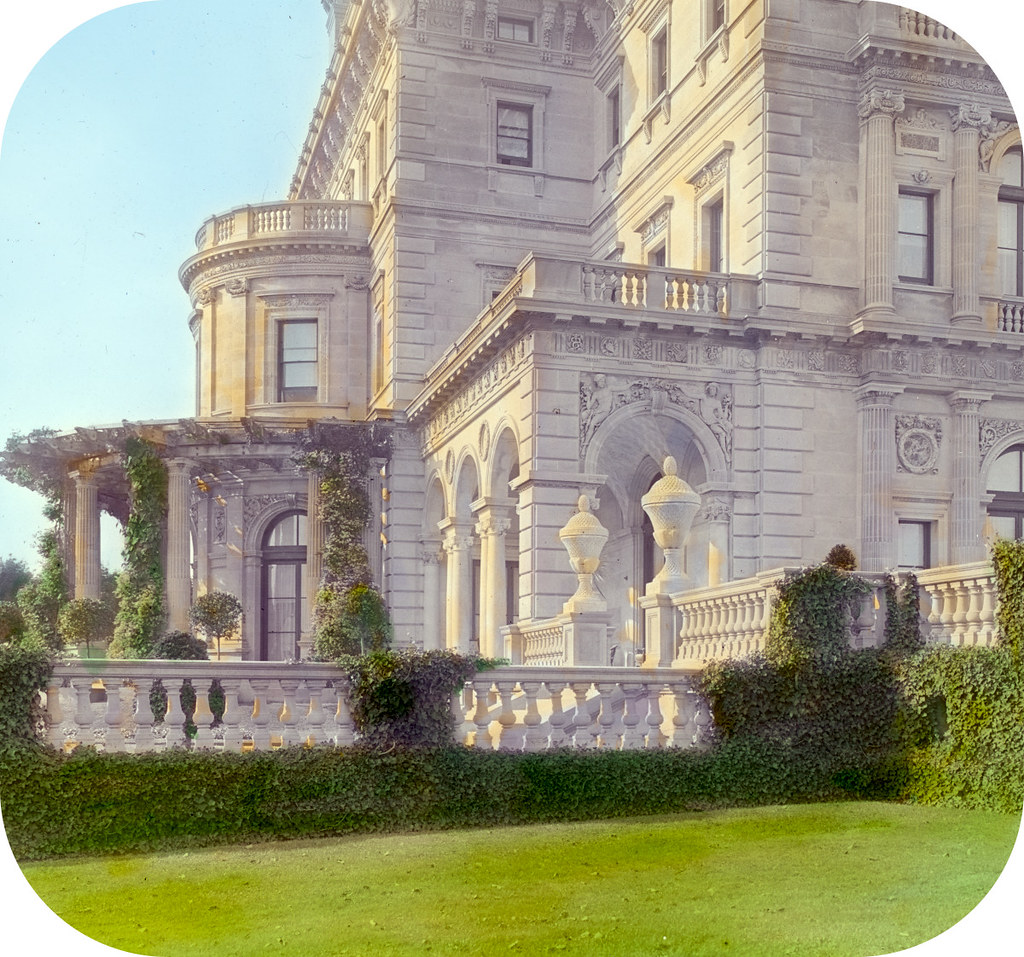 'The Breakers,' Cornelius Vanderbilt II house, 44 Ochre Point Avenue, Newport, Rhode Island. View of terrace and loggia