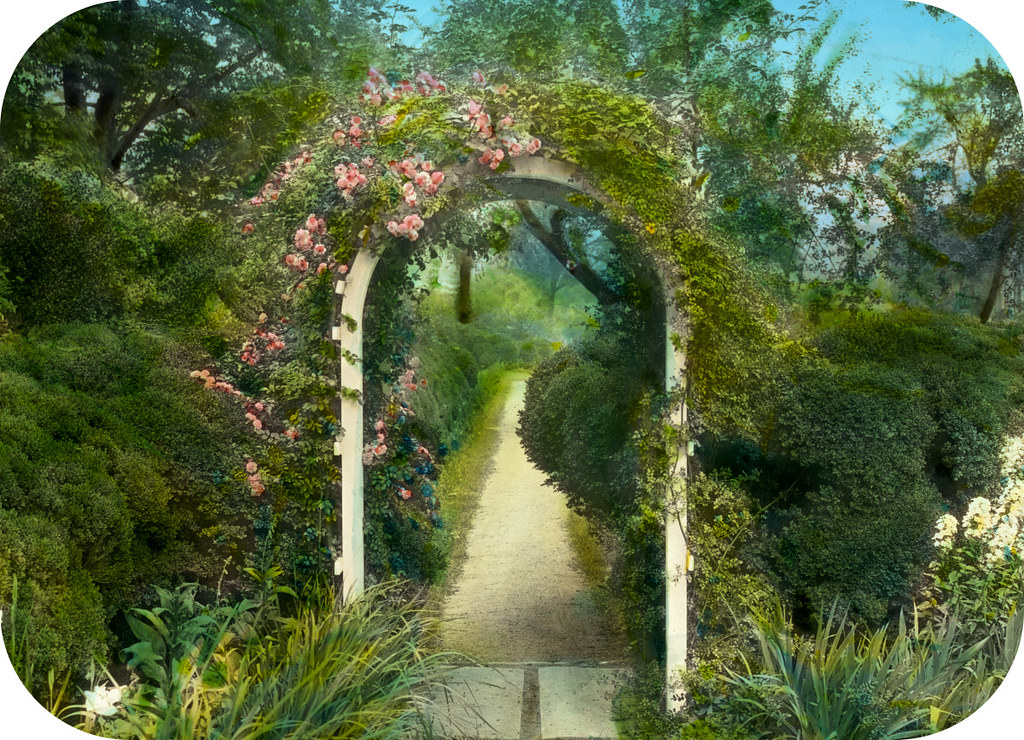 'Boxley,' Frederick Winslow Taylor house, Northwest corner of Seminole Avenue and St. Martin's Lane, Chestnut Hill, Penn. Boxwood path