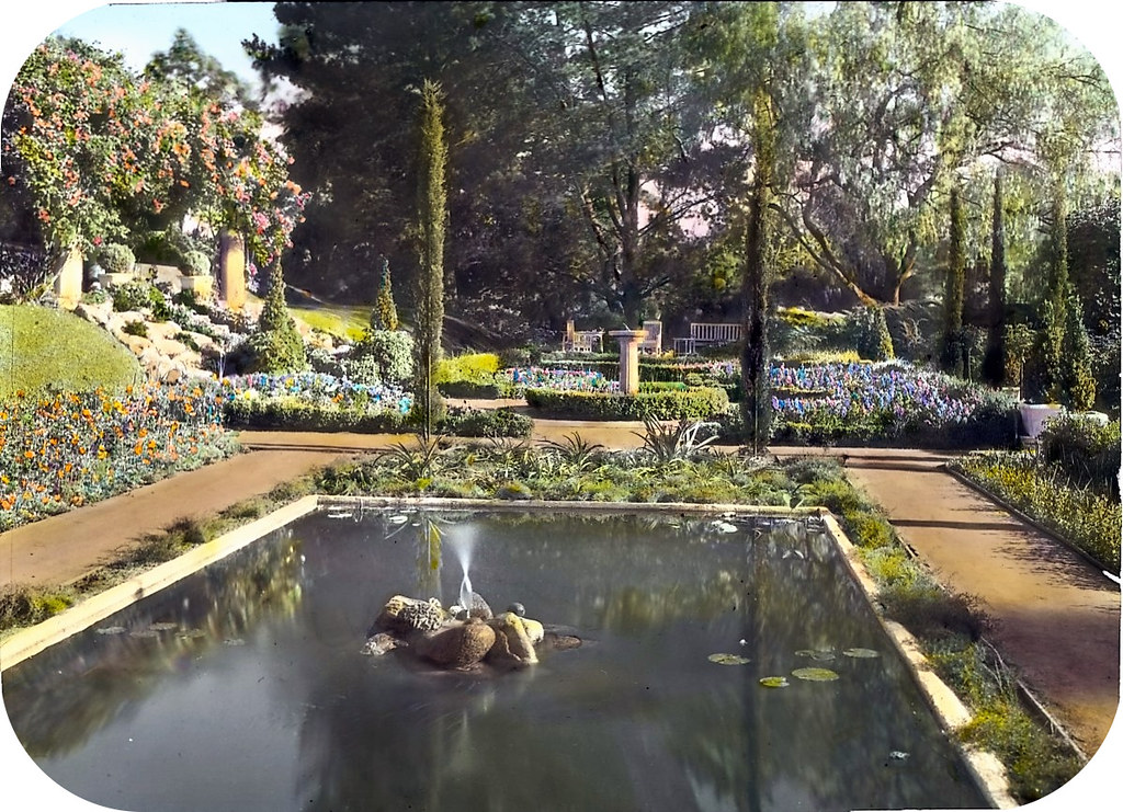 Mrs. Francis Lemoine Loring house, 700 South San Rafael Avenue, San Rafael Heights, Pasadena, California. Flower garden