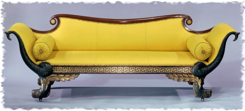 1820. Sofa. American. Mahogany, ash, maple, pine. metmuseum