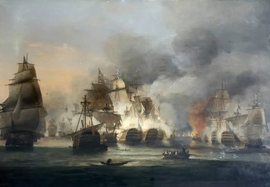 The Battle of Trafalgar, 21 October 1805 by Thomas Luny