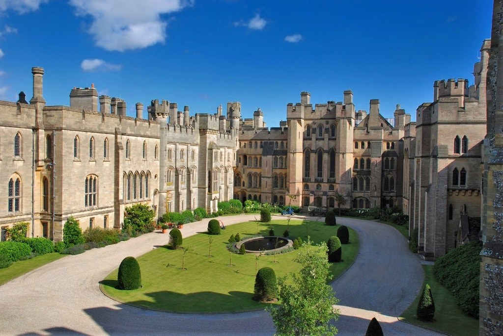 The courtyard of Arundel Castle, West Sussex, England. Credit Mark Tollerman