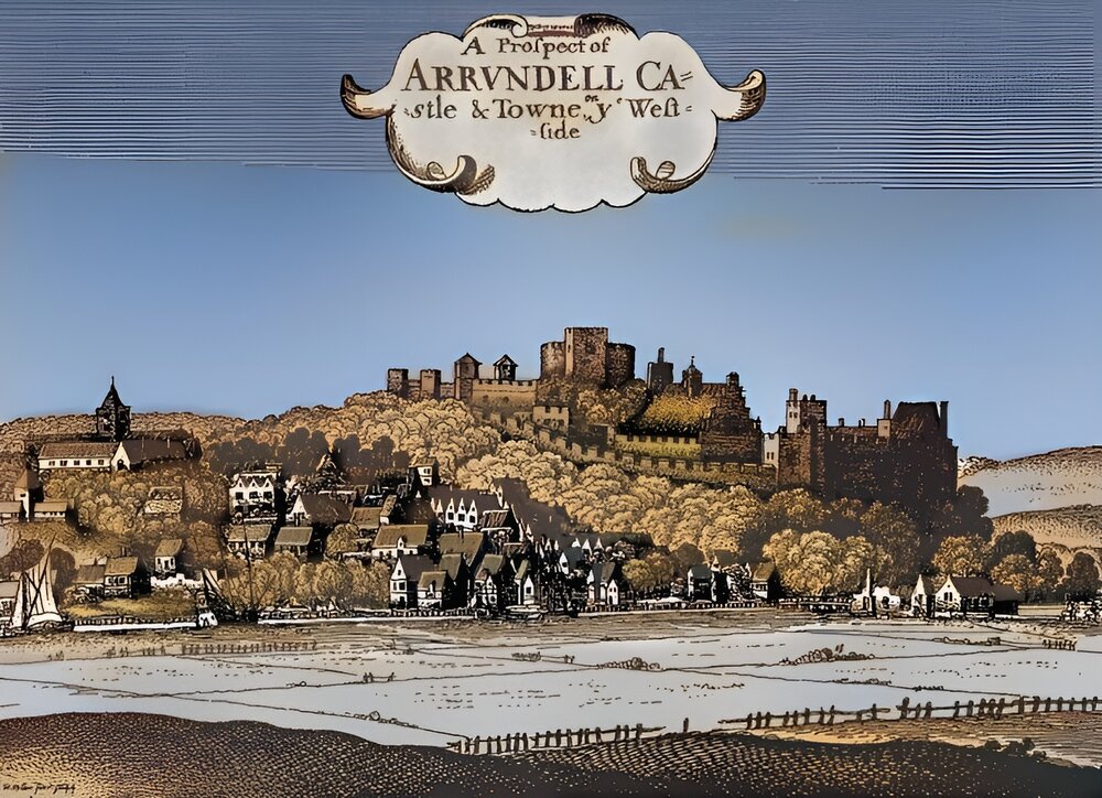 Arundel Castle and Town in 1644