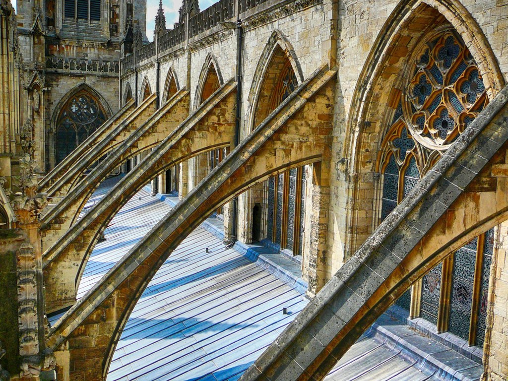 York Minster flying buttresses. Credit the noggin_nogged