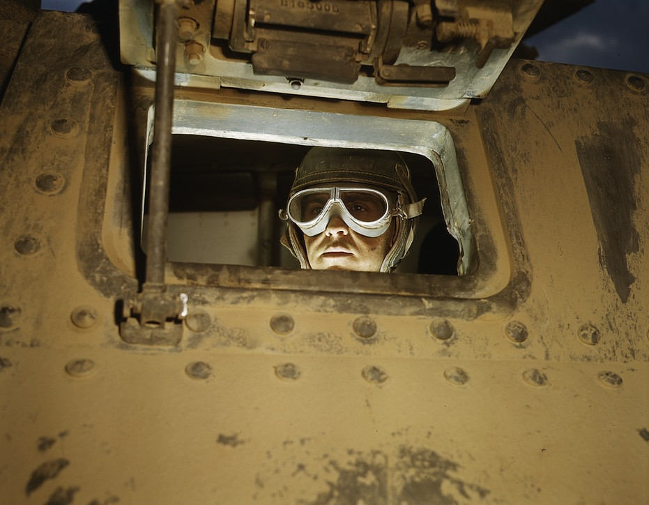 Tank driver, Ft. Knox, Ky, 1942